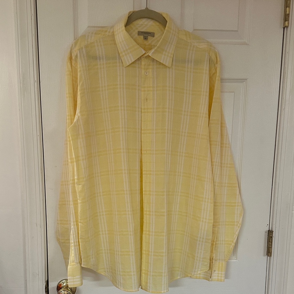 Classic Men's Yellow Plaid Button-Up Shirt
